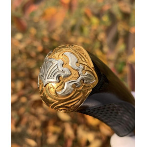 ЗОЛОТА ОСІНЬ ексклюзивний ніж ручної роботи студії KUSTOM KNIVES, лезо Damasteel, 58-60 HRC. Photo 3